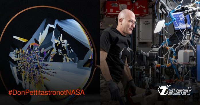 Don Pettit, Astronot NASA yang Hidup di Antariksa Astronot Don Pettit melakukan eksperimen tetesan air di Stasiun Luar Angkasa Internasional
