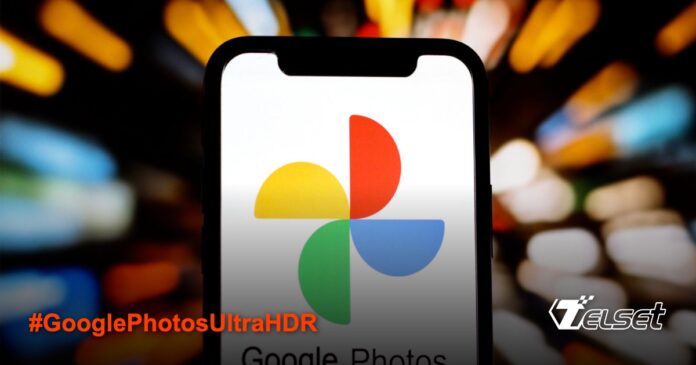Google Photos Bakal Ubah Foto Biasa Jadi Ultra HDR, Begini Cara Kerjanya Smartphone menampilkan logo Google Photos dengan latar belakang warna-warni