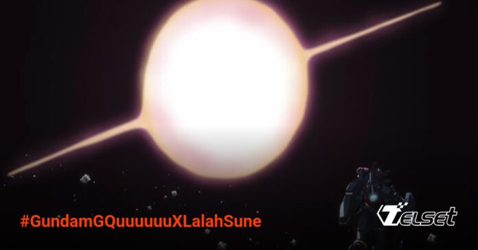 Adegan ledakan dalam Gundam GQuuuuuuX Episode 4
