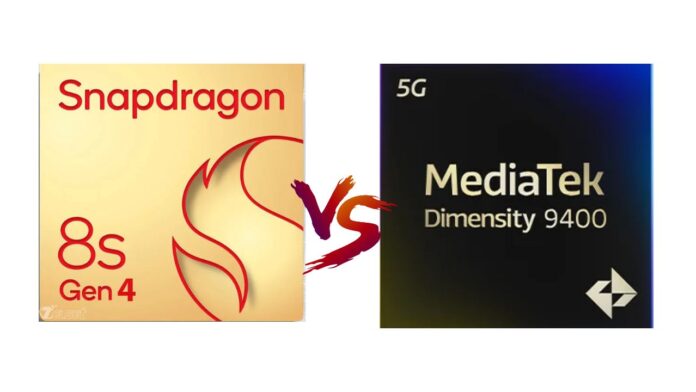 MediaTek Dimensity 9400 vs Snapdragon 8s Gen 4: Pertarungan Chipset Flagship 2025 Perbandingan chipset MediaTek Dimensity 9400 dan Snapdragon 8s Gen 4