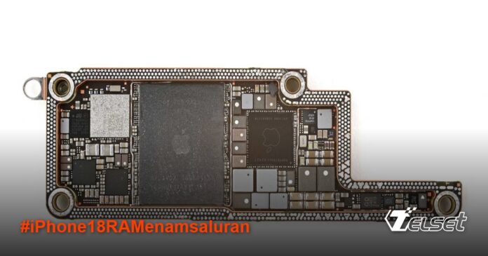 iPhone 18 Bakal Pakai RAM Enam Saluran, Performa Lebih Gahar? Logic board iPhone 18 dengan arsitektur RAM enam saluran untuk performa maksimal