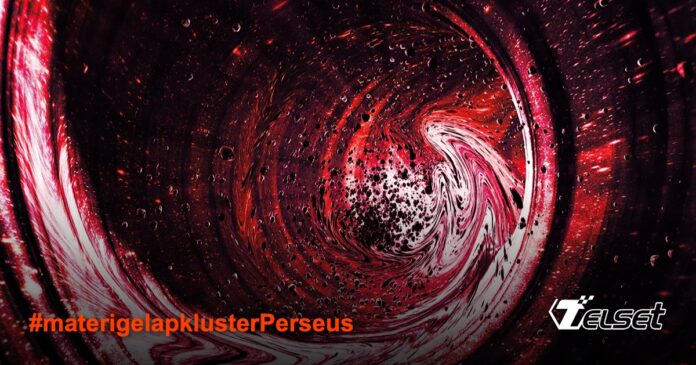 Misteri Jembatan Materi Gelap di Kluster Perseus Terungkap Visualisasi kluster galaksi Perseus dengan struktur jembatan materi gelap