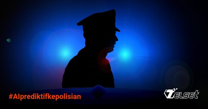 AI Prediktif dalam Kepolisian: Ancaman atau Solusi? Ilustrasi AI kepolisian menganalisis data kejahatan