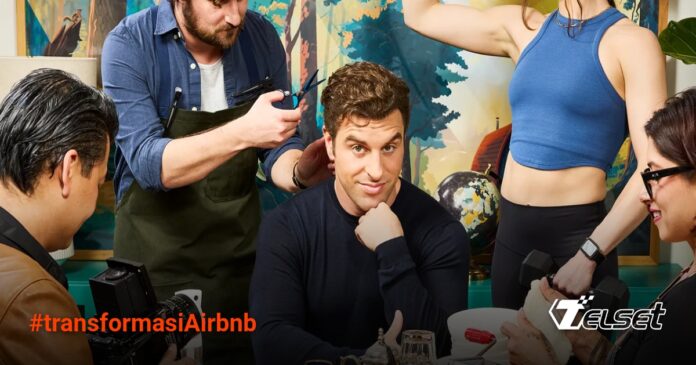Airbnb Berambisi Jadi  Brian Chesky CEO Airbnb mempresentasikan aplikasi baru dengan layanan tambahan