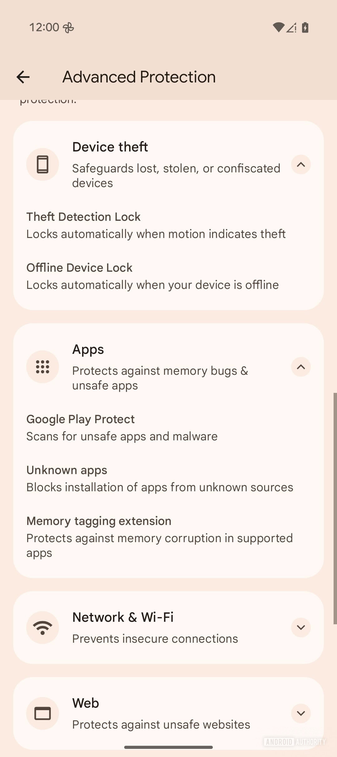 Proteksi anti-pencurian di Android 16