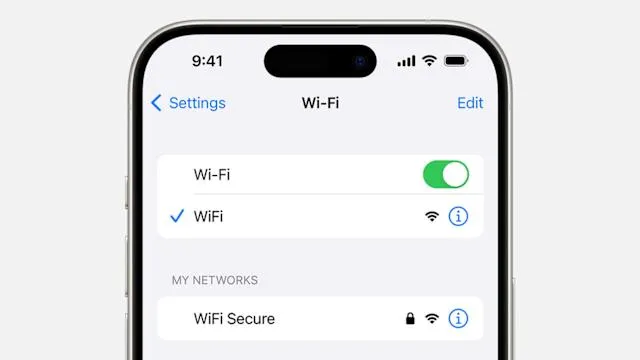 Ilustrasi perangkat Apple terhubung ke jaringan Wi-Fi