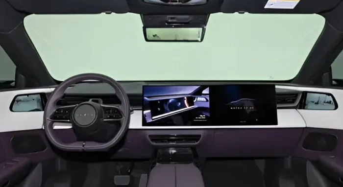 Interior Mazda EZ-60 dengan layar sentuh besar