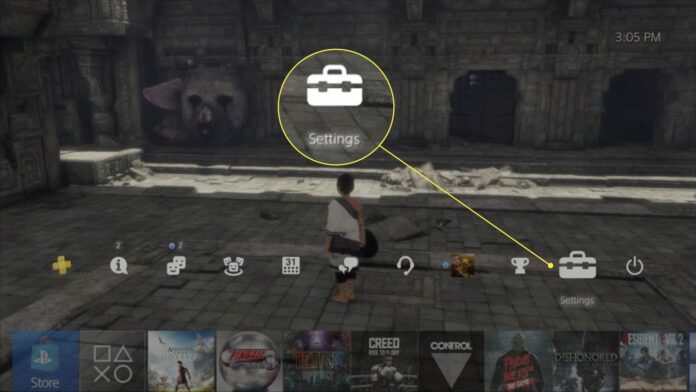image-1748305078794-5462.jpg A screenshot of the PS4 home screen with the Settings option highlighted