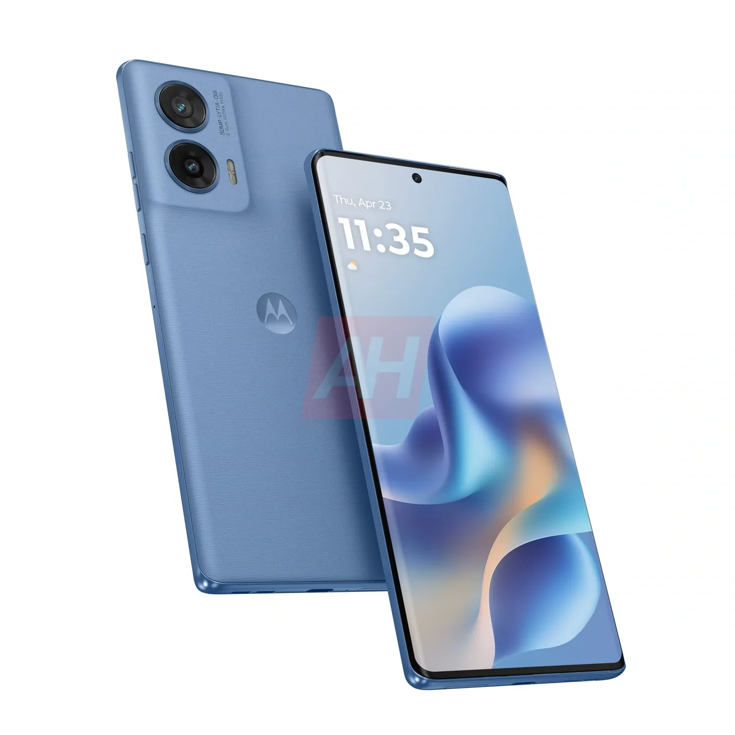 Desain Moto G96 dengan layar melengkung dan kamera belakang dual lensa