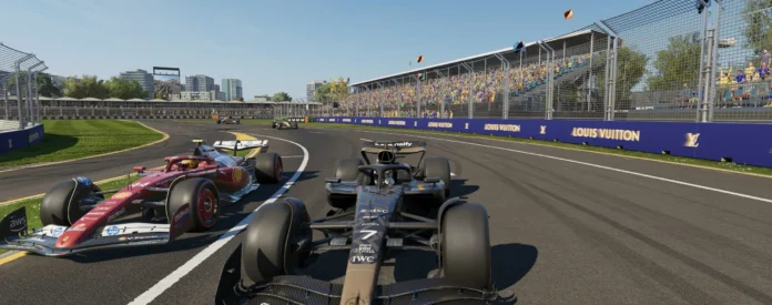 image-1748413396870-918.webp Cover game F1 25 menampilkan mobil balap Formula 1 dan logo resmi