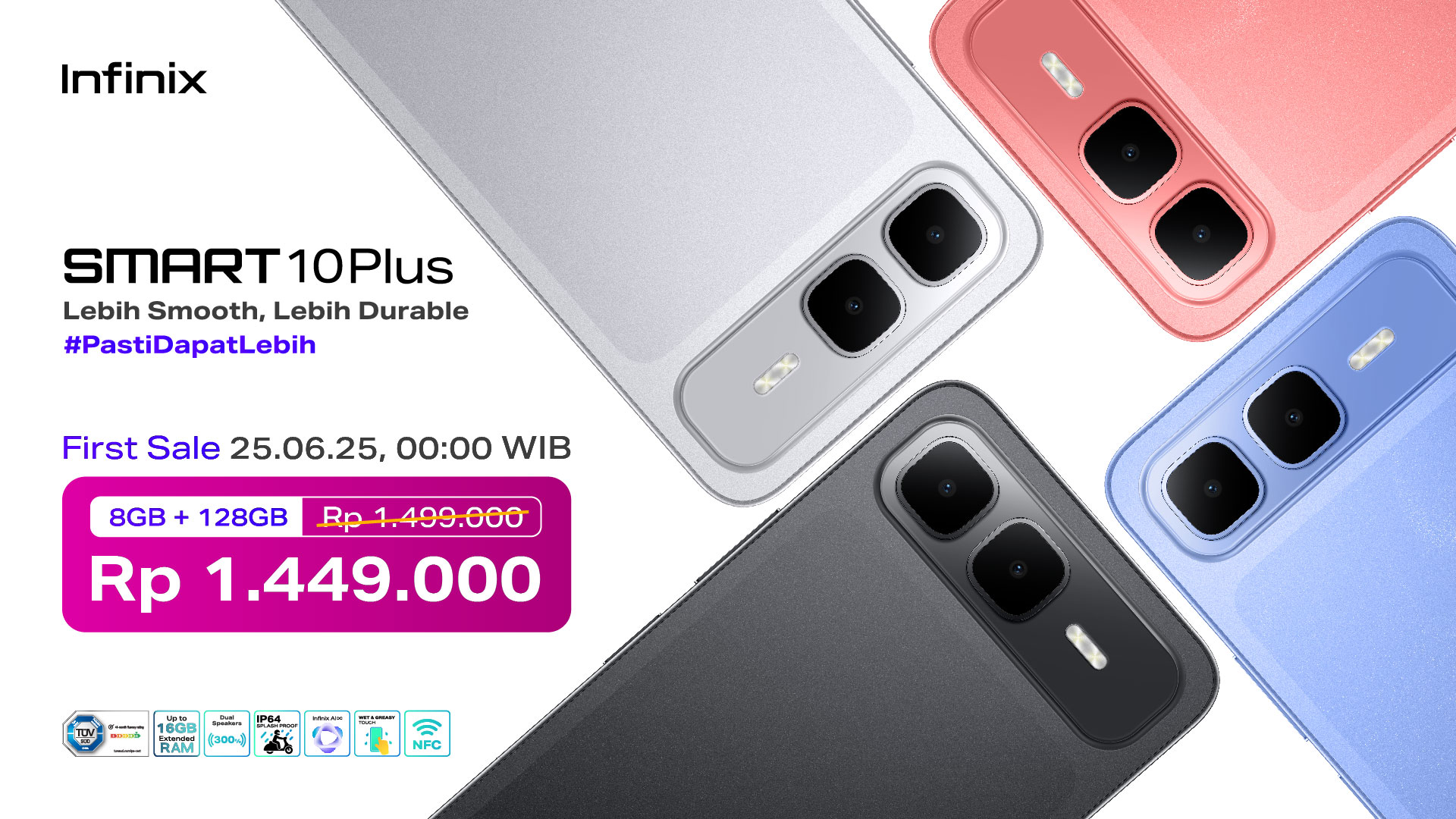 Content image for article: Infinix SMART 10 Series Resmi Dirilis, Bawa Fitur Essential Plus dengan Harga Terjangkau