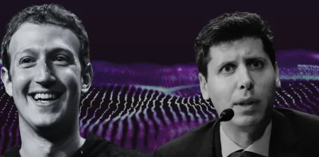 Ilustrasi persaingan antara OpenAI dan Meta dalam perebutan talenta AI