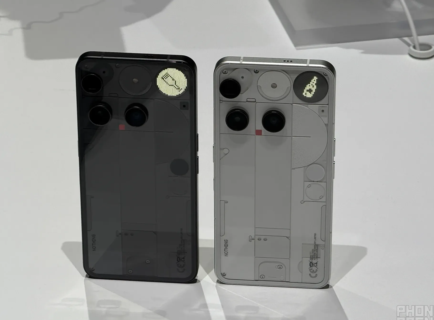 Nothing Phone (3) in black and white