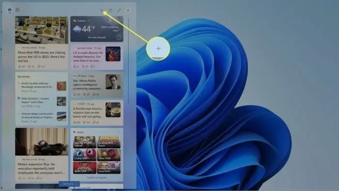 Windows PC dengan taskbar transparan