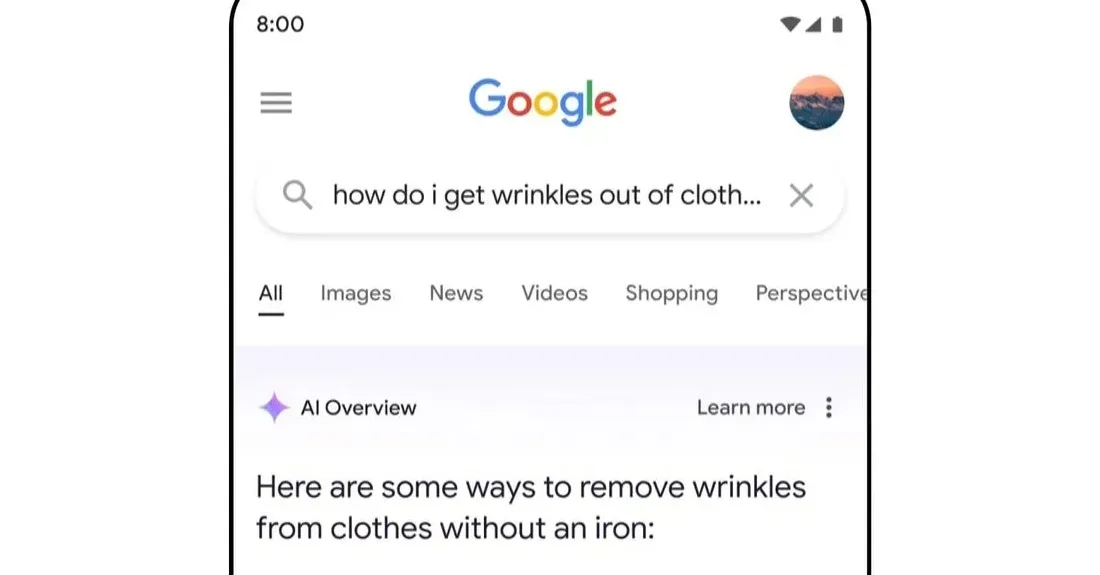 Google AI Overviews on mobile