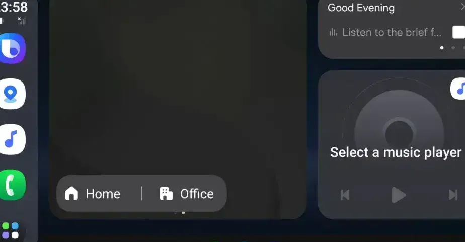 Tampilan antarmuka Samsung Auto DeX
