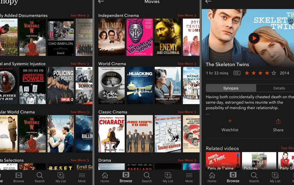 Kanopy free movies on Android