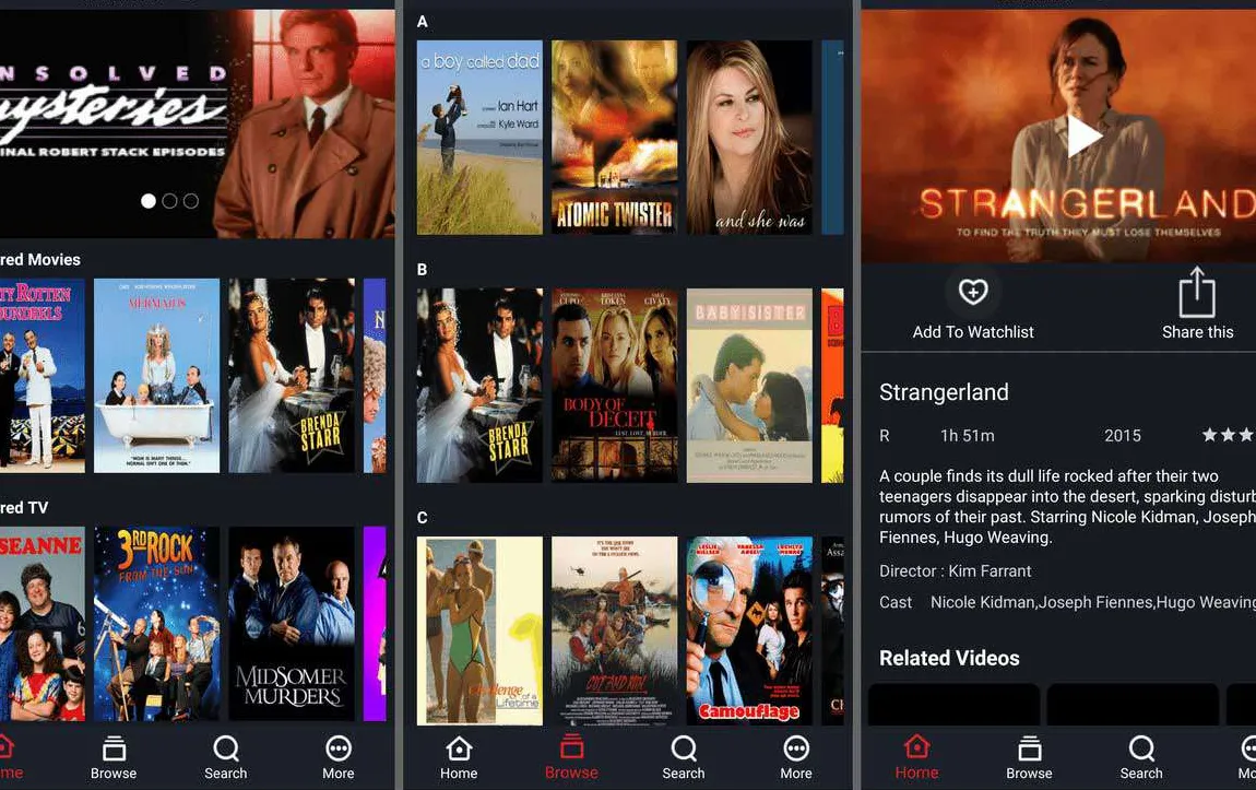 Filmrise movie streaming app for Android