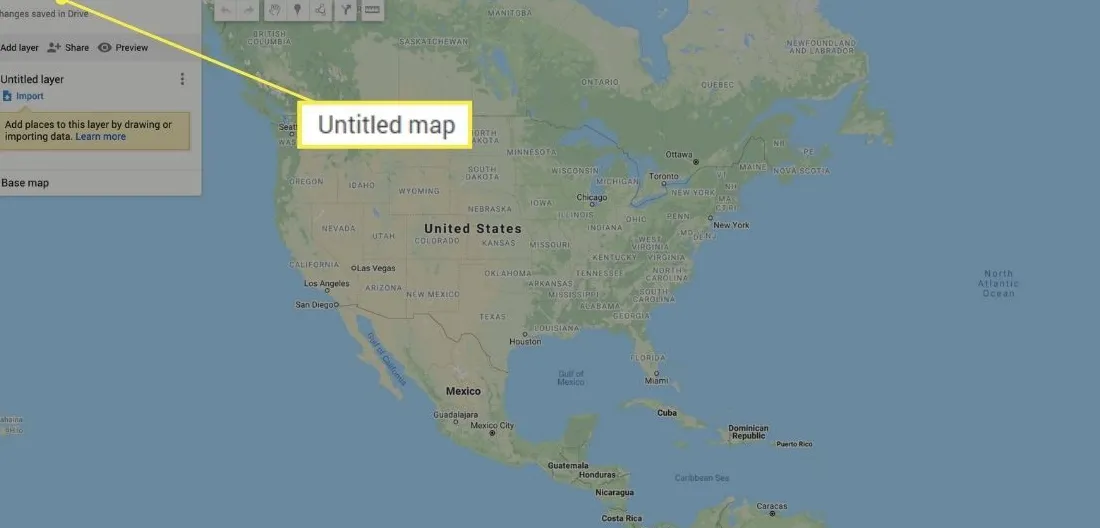 Changing map name in Google My Maps.