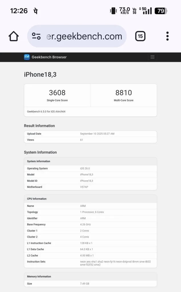 Ilustrasi chip A19 Pro dengan teknologi vapor chamber cooling