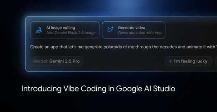image-1761627040793-2688.webp Antarmuka Google AI Studio terbaru dengan fitur vibe coding untuk pembuatan aplikasi AI