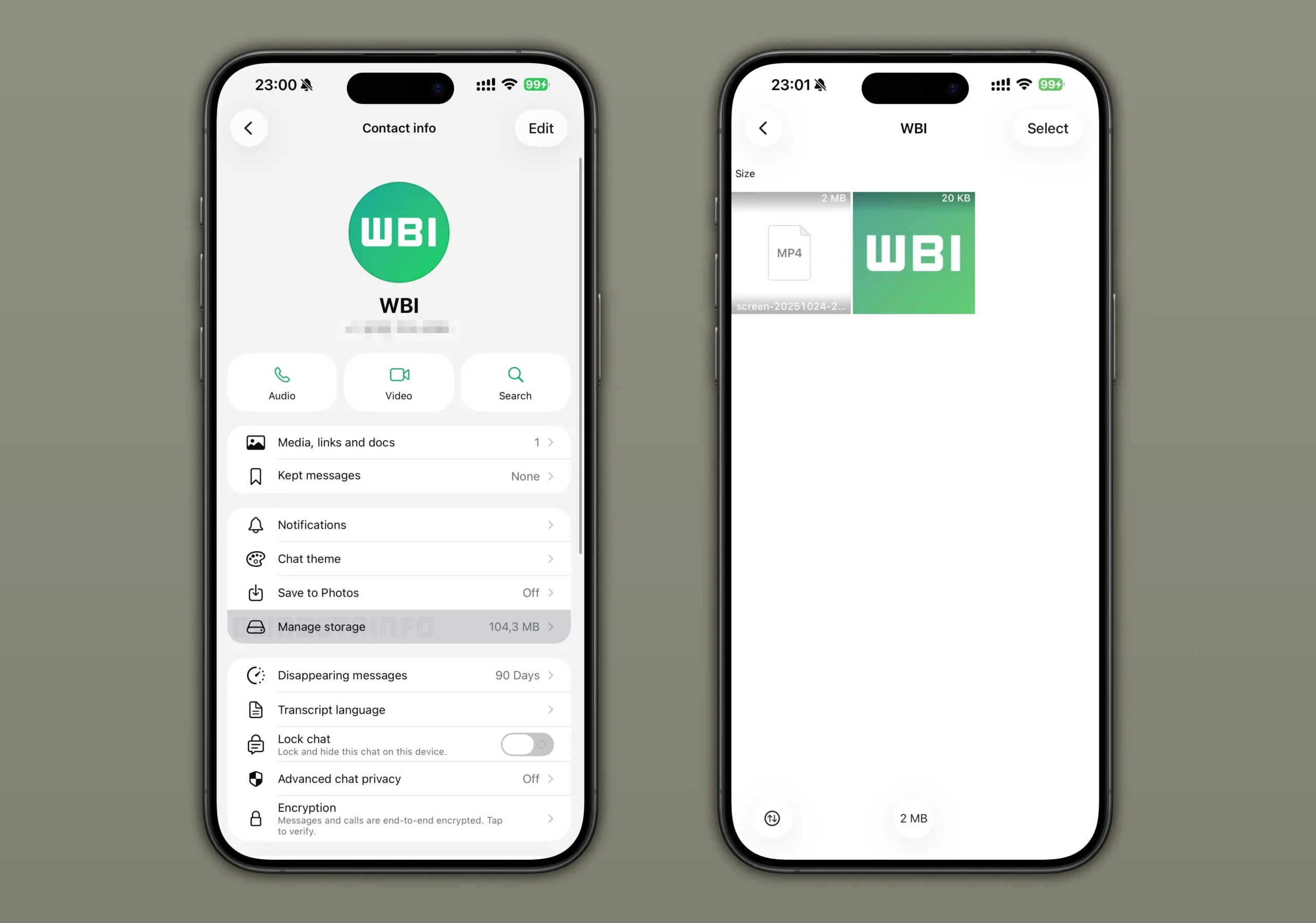 The new WhatsApp feature seen in the iOS Beta of the app. | Image credit – WaBetaInfo - WhatsApp will soon solve your storage issues without needing you to delete all your chat history