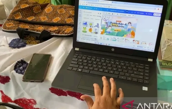 Tampilan antarmuka aplikasi desain Affinity yang terintegrasi dengan Canva menampilkan alat vektor, editing foto, dan tata letak profesional