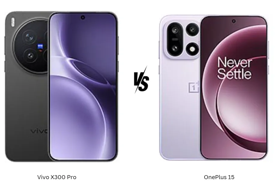 Perbandingan visual Vivo X300 Pro dan OnePlus 15 dari berbagai sudut