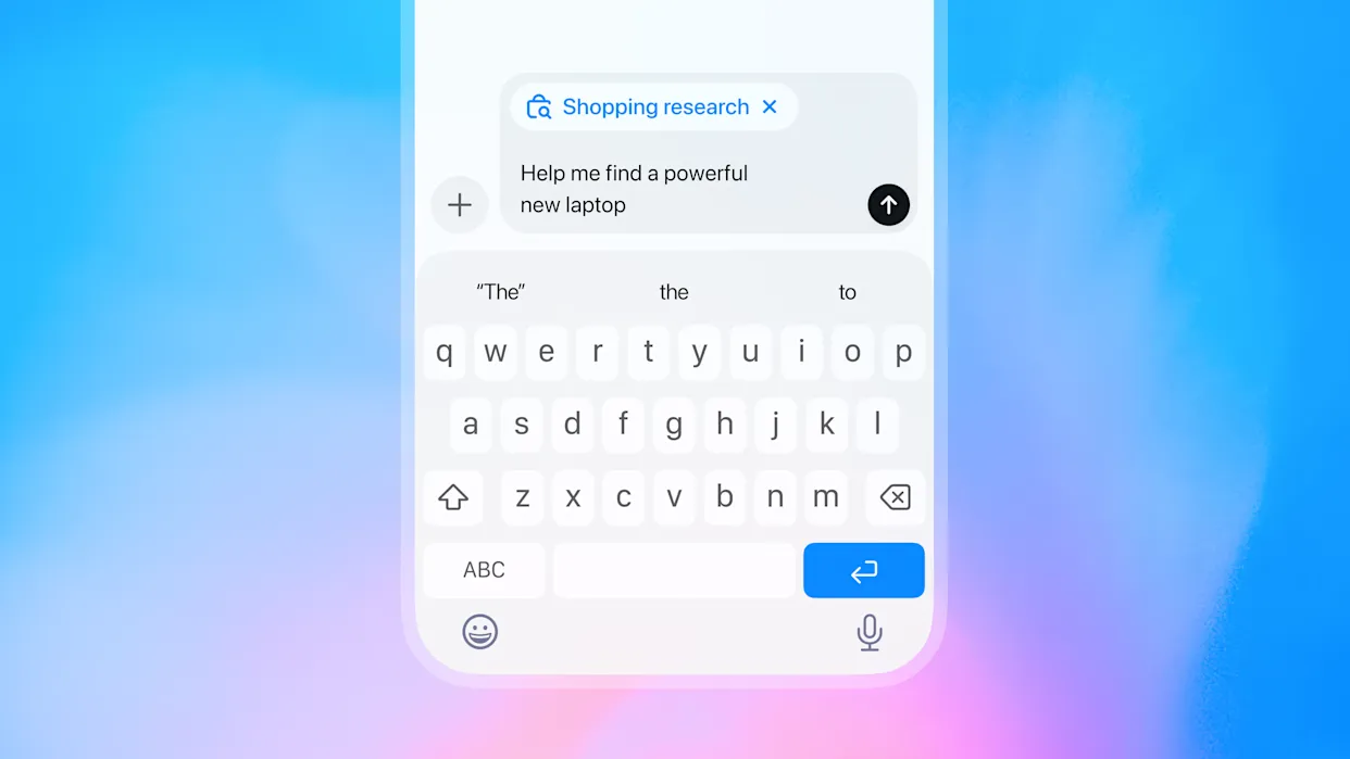 Antarmuka ChatGPT Shopping Research dengan menu pilihan produk