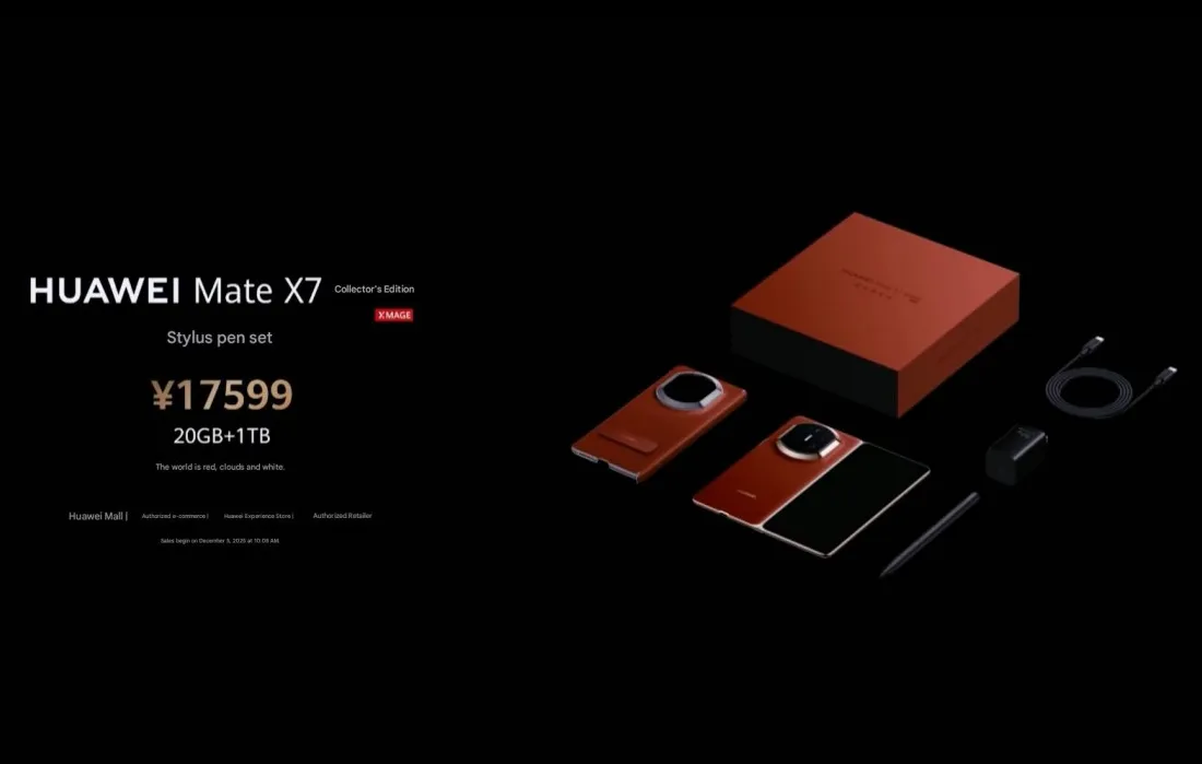 Mate X7 brings IP59 rating, larger battery and Kirin 9030 Pro chipset