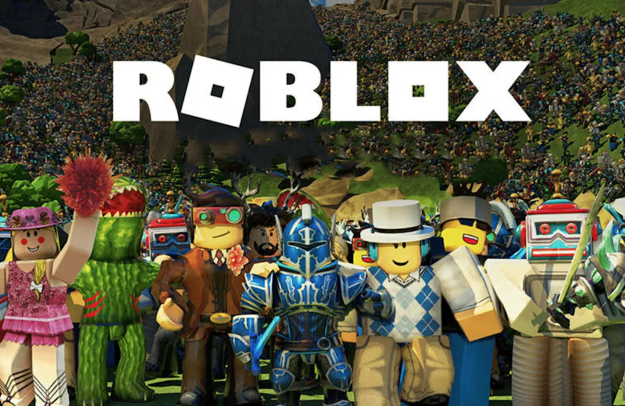 Ilustrasi blokir Roblox di Rusia dengan simbol sensor dan bendera Rusia