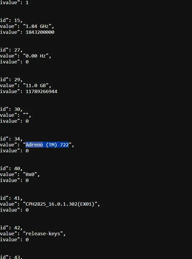 Oppo Reno 15 Geekbench metadata