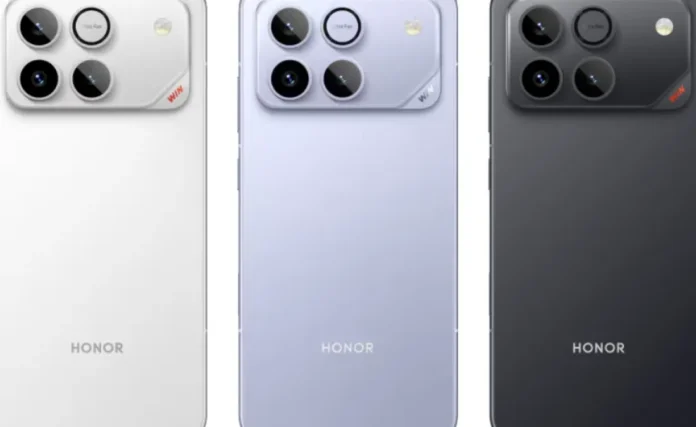 Smartphone gaming Honor Win dan Win RT dengan desain modul kamera yang menampilkan kipas pendingin aktif
