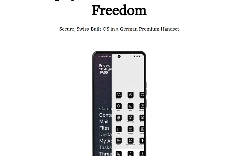Tampilan antarmuka AphyOS pada Punkt MC03 yang bersih dan minimalis