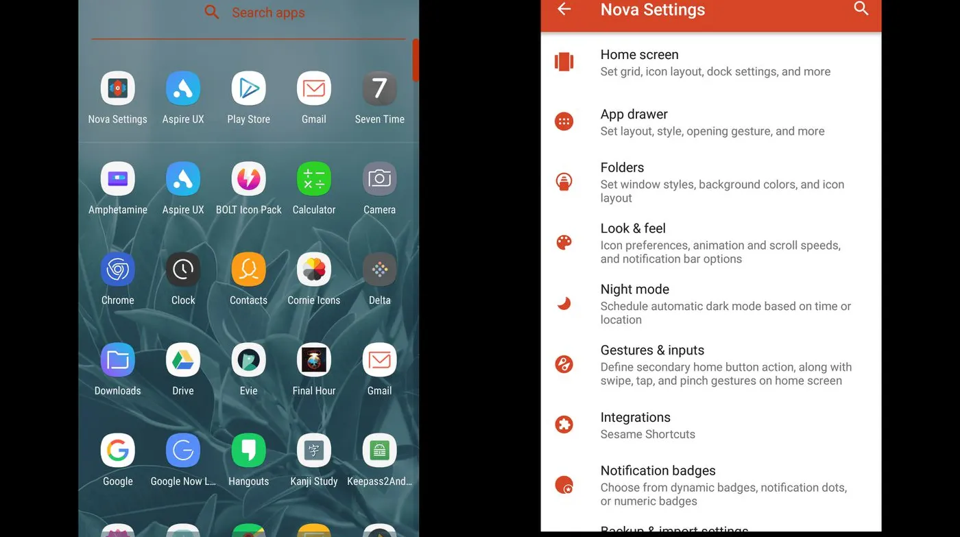 The Nova Android Launcher