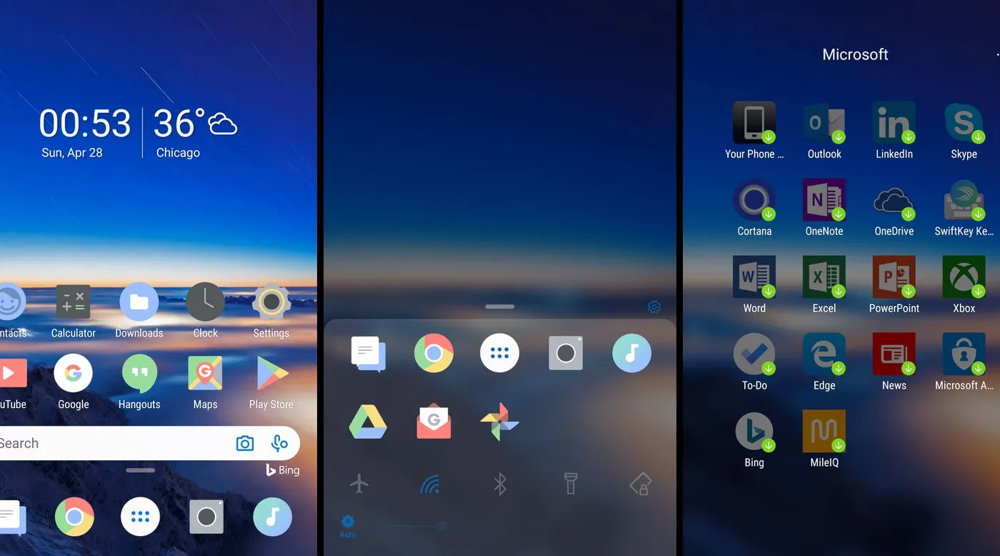 The Microsoft Launcher for Android